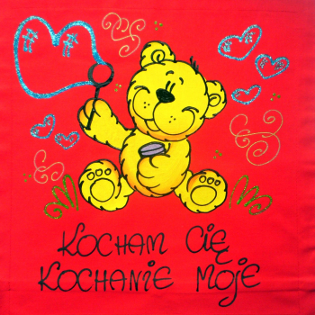 [Db79] Poduszka bawełniana Kocham Cię Kochanie Moje