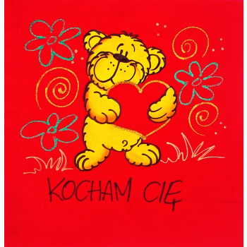 [Db81] Poduszka bawełniana Kocham Cię