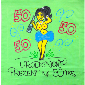 [Db19-50] Poduszka bawełniana Urodzinowy Prezent na 50-tkę
