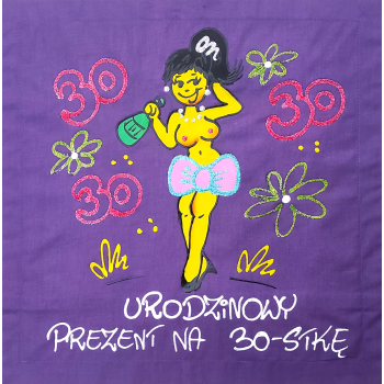 [Db19-30] Poduszka bawełniana Urodzinowy Prezent na 30-tkę