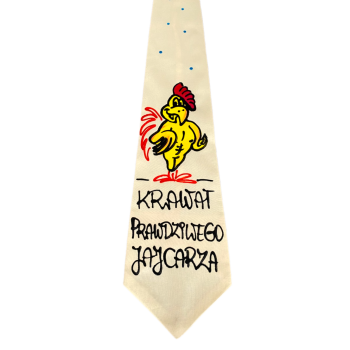 [Kb-34] Krawat bawełniany KRAWAT PRAWDZIWEGO JAJCARZA
