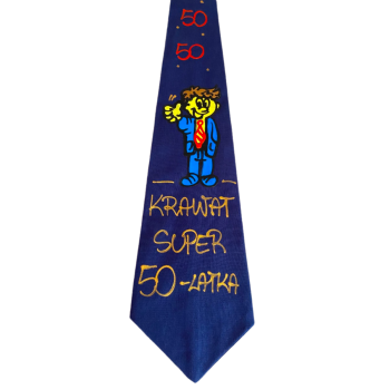 [Kb02-50] Krawat bawełniany KRAWAT SUPER 50 latka
