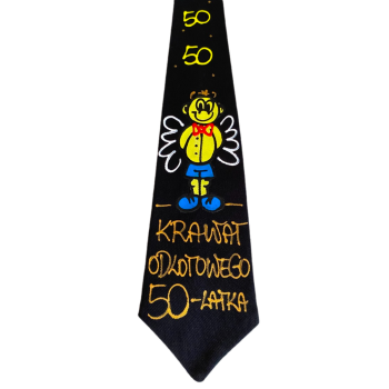 [Kb05-50] Krawat bawełniany KRAWAT ODLOTOWEGO 50 latka