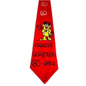 [Kb03-60] Krawat bawełniany KRAWAT GORĄCEGO 60 latka