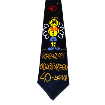 [Kb05-40] Krawat bawełniany KRAWAT ODLOTOWEGO 40 latka