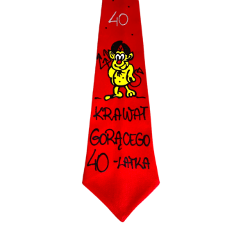 [Kb03-40] Krawat bawełniany KRAWAT GORĄCEGO 40 latka