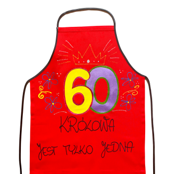 [Fb01-60] Fartuszek bawełniany KRÓLOWA JEST TYLKO JEDNA  na 60