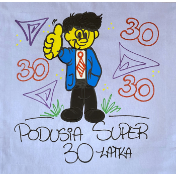 [Db16-30] Poduszka bawełniana Poducha Super 30 latka