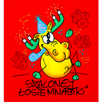 [Db14] Poduszka bawełniana Szalonej Łosiemnastki
