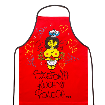 [Fb23] Fartuszek bawełniany SZEFOWA KUCHNI POLECA